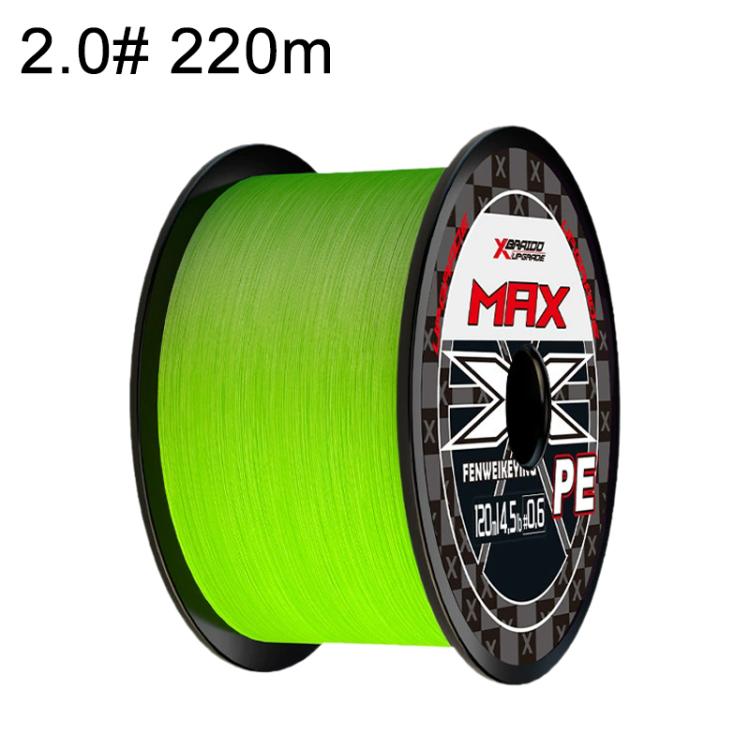 12 Strands Braided Lure Fishing Line Extra Strong PE Fishing Line — 1.5# 220m