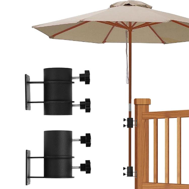 2 Pack Heavy-duty Patio Umbrella Holder Metal Outdoor Umbrella Mounting Base