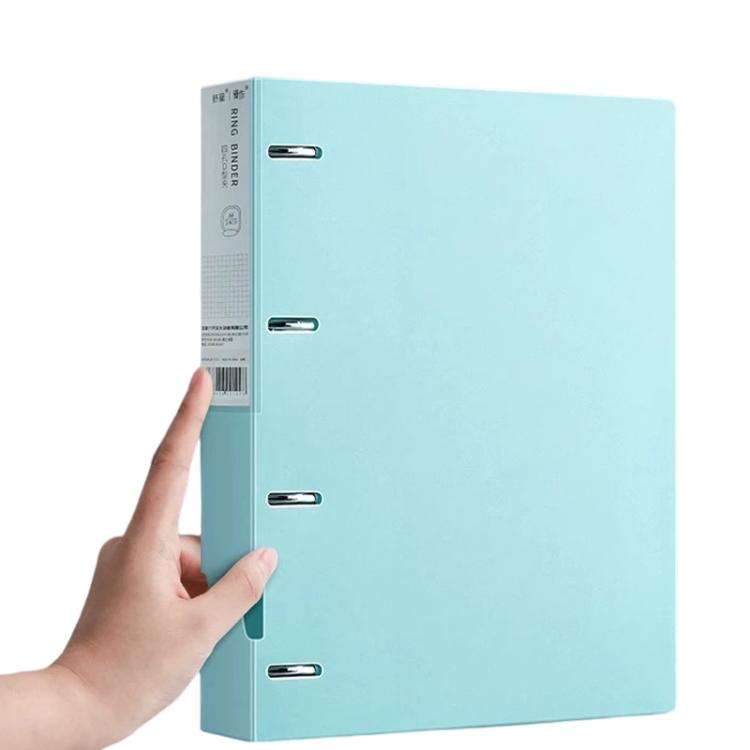 A4 Thickened Four-hole Document Storage Binder Folder — Green
