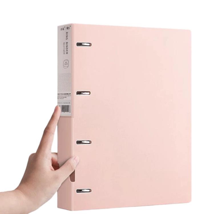 A4 Thickened Four-hole Document Storage Binder Folder — Blue with Hole Puncher