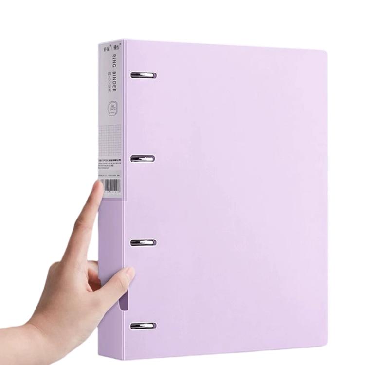 A4 Thickened Four-hole Document Storage Binder Folder — Blue with 100 Pages Inner Pocket