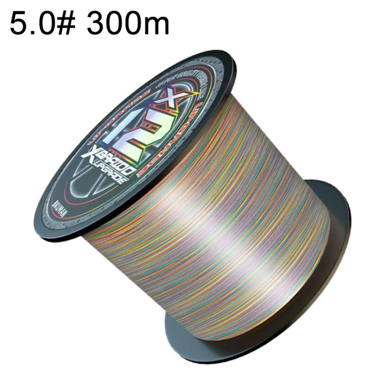 12 Strands Braided Colored PE Fishing Line Main Line Strong Horse Fish Line — 4.0# 300m
