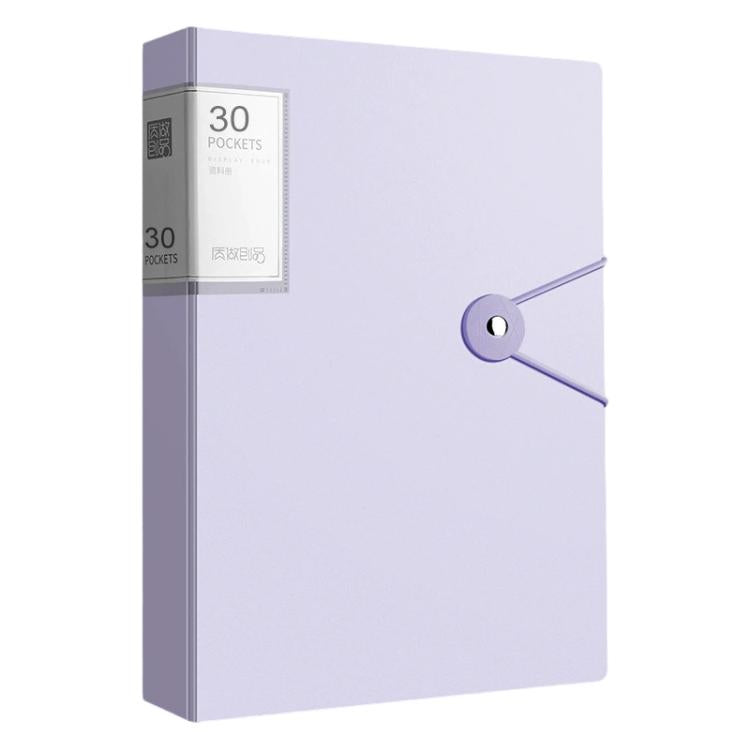 A4 Transparent Inner Pocket Document Storage Folder with Buckle — 20 Pockets