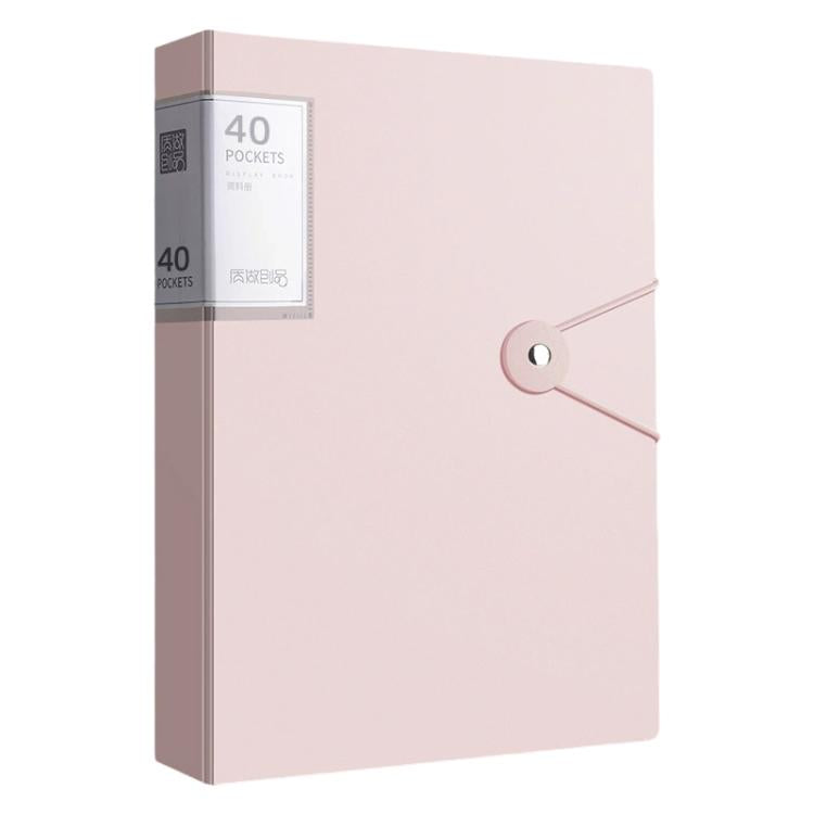 A4 Transparent Inner Pocket Document Storage Folder with Buckle — Black