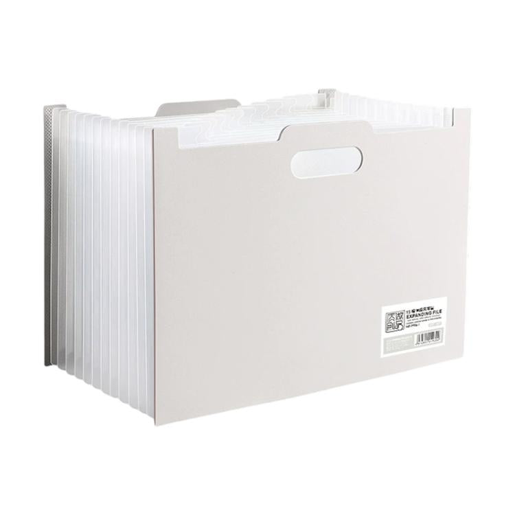 A4 Portable Multiple Compartments File Folder with Index Tabs — Light Blue