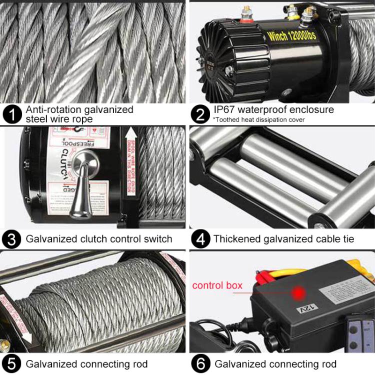 Manual Operation Handle Switch Car Electric Winch