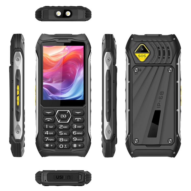 HP336 4G IP68 Rugged Phone, 3.5 inch, 4500mAh Battery, Network: 4G, BT, FM, SOS, Torch