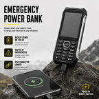 HP336 4G IP68 Rugged Phone, 3.5 inch, 4500mAh Battery, Network: 4G, BT, FM, SOS, Torch