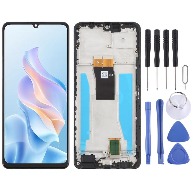 LCD Screen Digitizer Full Assembly with Frame — For ZTE Blade A35 Z2453