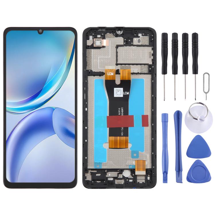 LCD Screen Digitizer Full Assembly with Frame — For ZTE Blade A55 Z2450