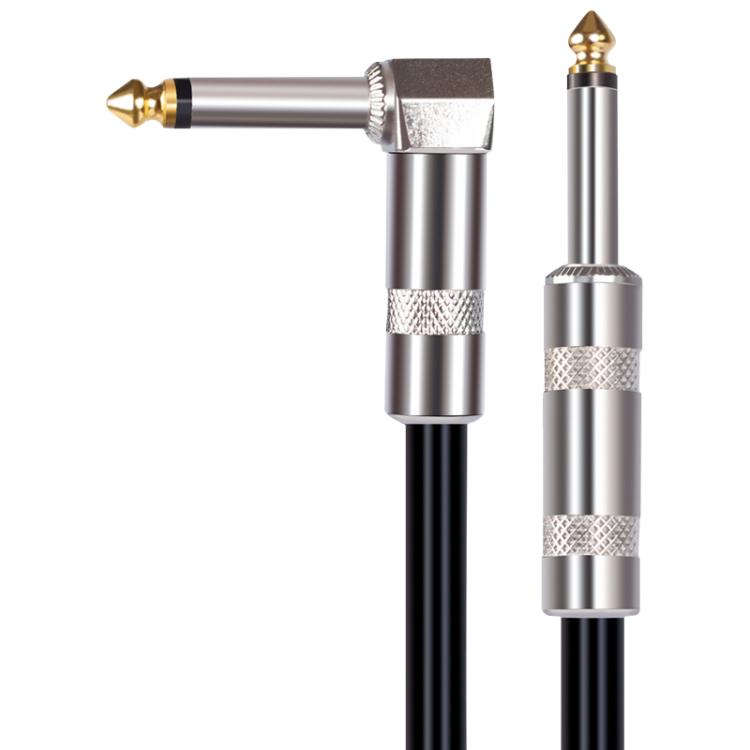 6.35mm Plug Straight to Elbow Electric Guitar Audio Cable