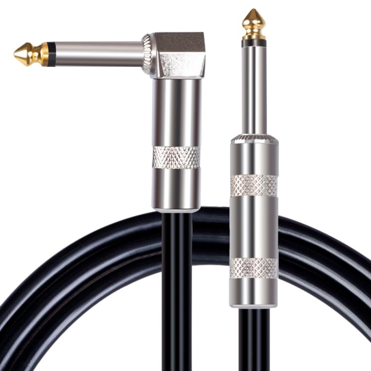 6.35mm Plug Straight to Elbow Electric Guitar Audio Cable — 5m