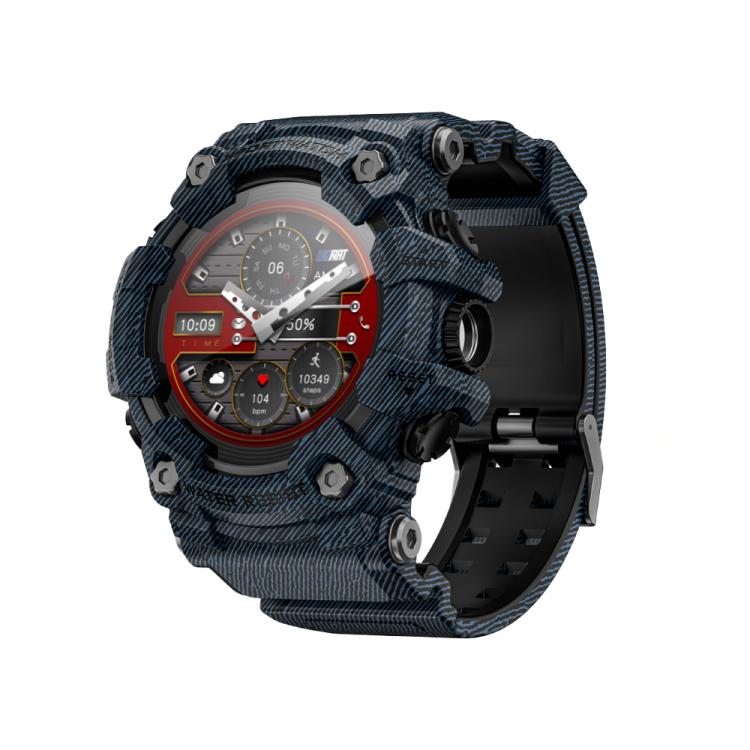 LOKMAT ATTACK T Rugged Smart Watch, 1.32 inch, BT Call, SOS, Pedometer, Sleep Tracking, Heart Rate, Blood Pressure, Blood Oxygen — Black