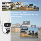 RH-TC3L 3MP Triple Lens HD Outdoor PTZ Security Dome Camera