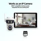 RH-TC3L 3MP Triple Lens HD Outdoor PTZ Security Dome Camera