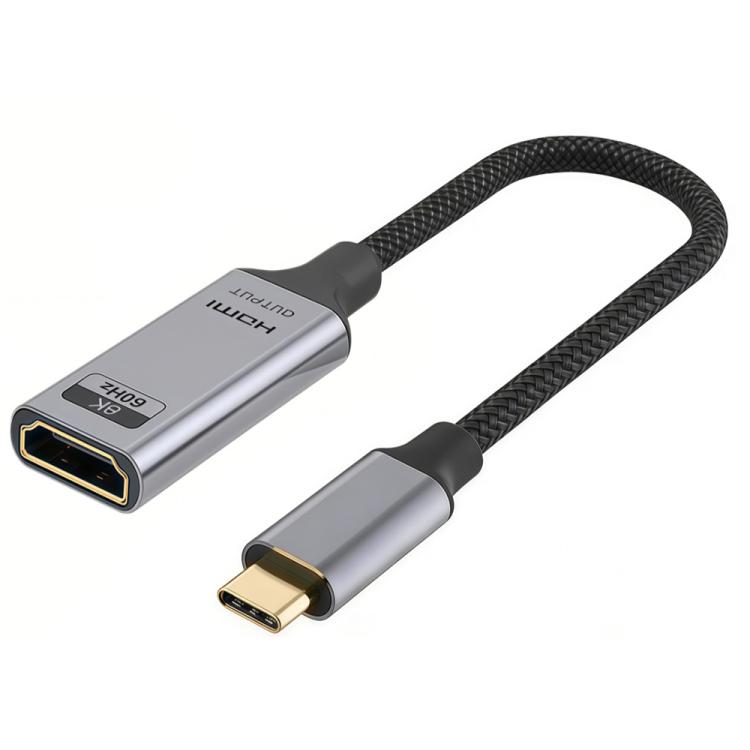8K 60Hz 48Gbps Active Type-C Male to HDTV2.1 Converter