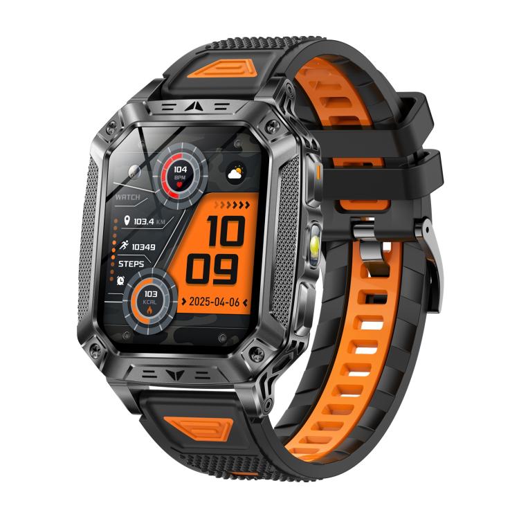 QS86 2.01-inch Smart Watch, Support BT Call, Heart Rate, Blood Oxygen — Steel Black Steel Strap