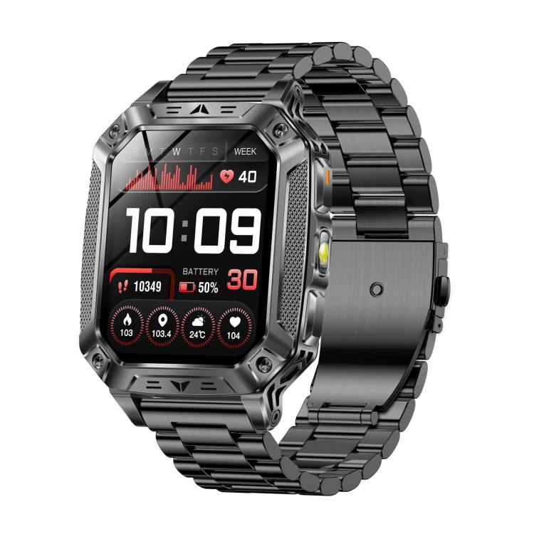 QS86 2.01-inch Smart Watch, Support BT Call, Heart Rate, Blood Oxygen — Steel Silver Steel Strap
