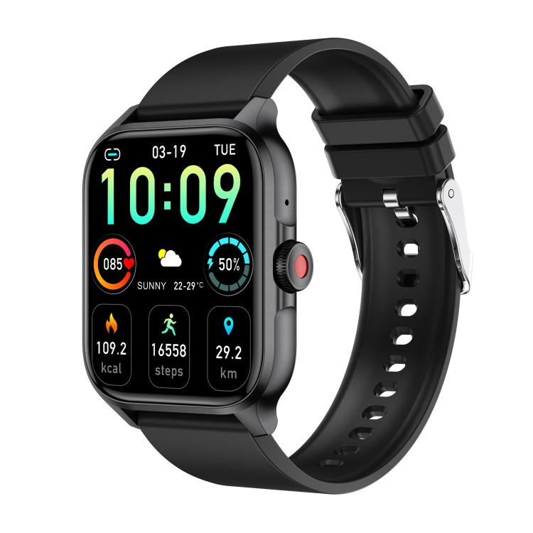 QX15 1.85-inch TFT Display Smart Sports Watch Built-in Heart Rate Monitor — Black