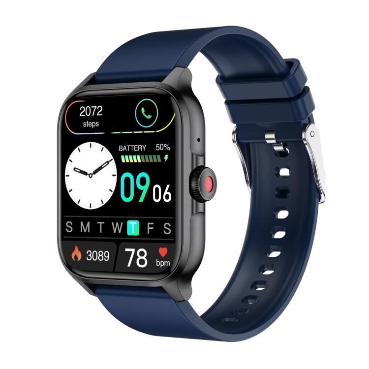 QX15 1.85-inch TFT Display Smart Sports Watch Built-in Heart Rate Monitor — Blue