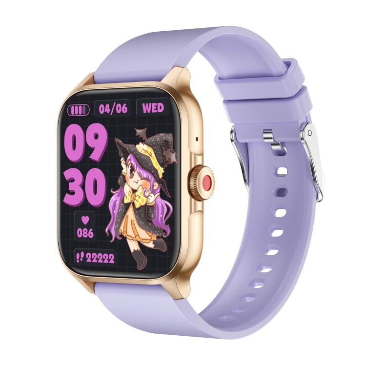 QX15 1.85-inch TFT Display Smart Sports Watch Built-in Heart Rate Monitor — Purple