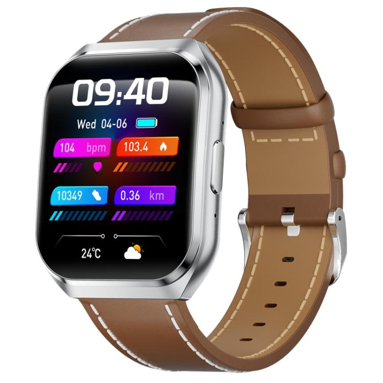 QS66 1.83-inch Smart Watch, Support BT Call, Heart Rate, Blood Oxygen — Black Silicone Band