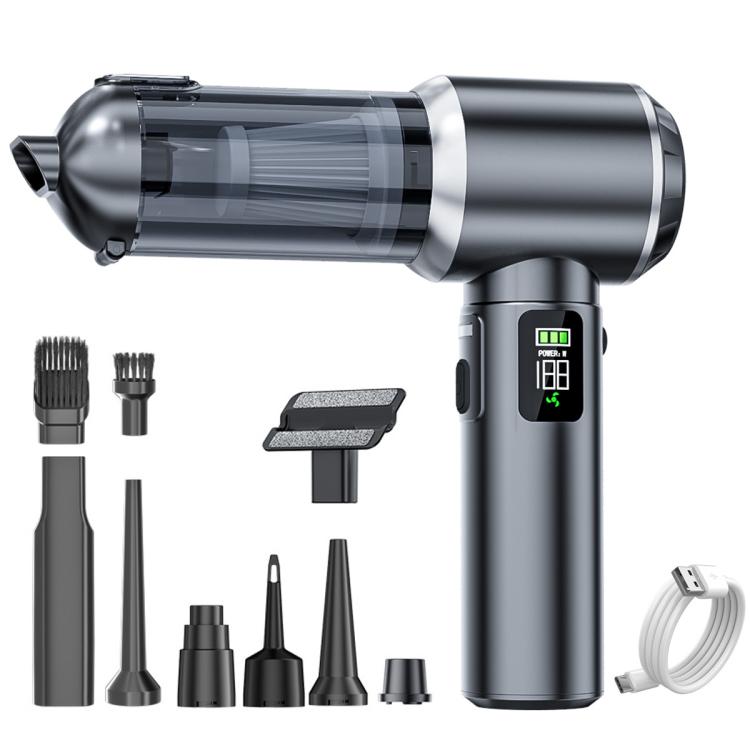 SUITU Digital Display Car Cordless High Power Brushless Vacuum Cleaner — Long Dust Collection Bin