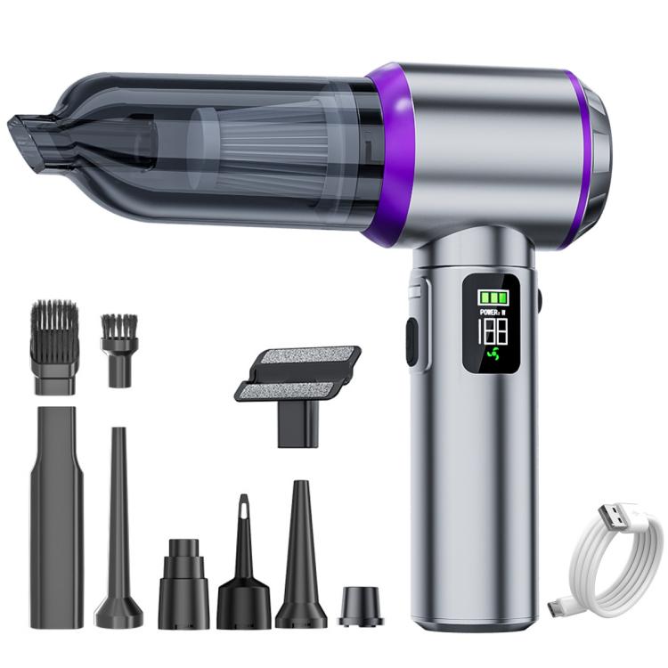 SUITU Digital Display Car Cordless High Power Brushless Vacuum Cleaner — One Touch Dustbin Emptying