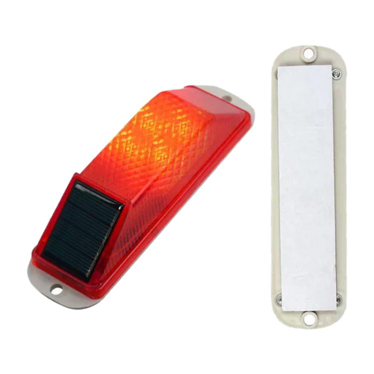 Solar Powered Nighttime LED Flashing Warning Light — Yellow