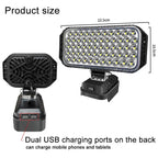 Dual USB LED Emergency Work Light, For Dayi Battery Slot