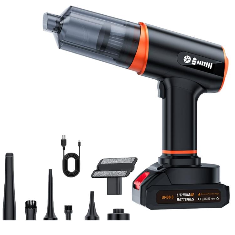 SUITU ST-6609C Handheld Detachable Lithium Battery Car Blow Suction Combo Vacuum Cleaner — Black Gold