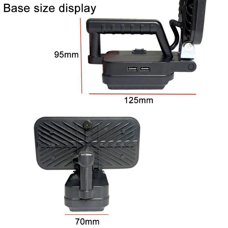 Outdoor Portable Dual USB LED Emergency Work Light, For Dayi Battery Slot
