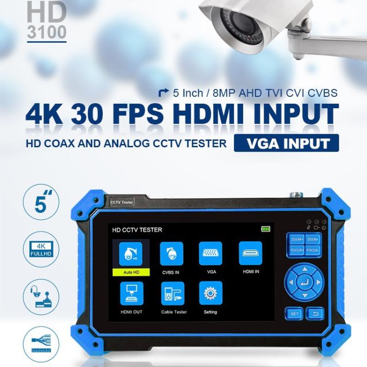HD-3100Pro Engineering Treasure 5 in 1 Coaxial Video Surveillance Tester