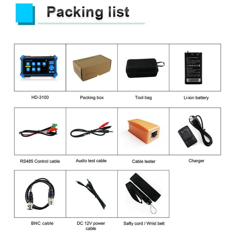 HD-3100Pro Engineering Treasure 5 in 1 Coaxial Video Surveillance Tester