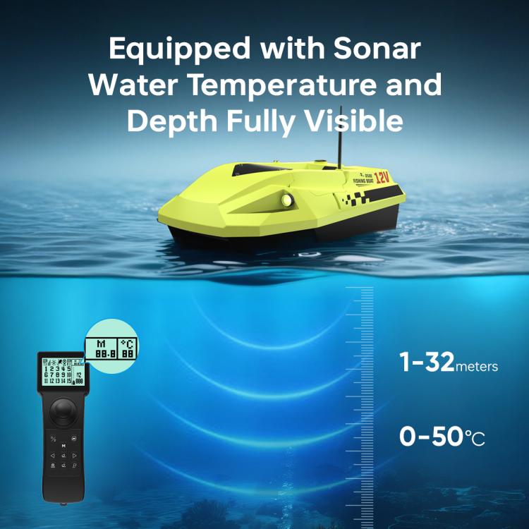 D50E GPS High Speed Smart Remote Control Fishing Bait Boat with Sonar Sensor