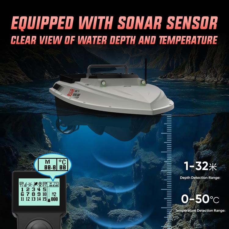 D80E GPS High Power Smart Remote Control Fishing Bait Boat with Sonar Sensor