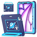 Handle Holder Silicone Hybrid PC Tablet Case with Shoulder Strap