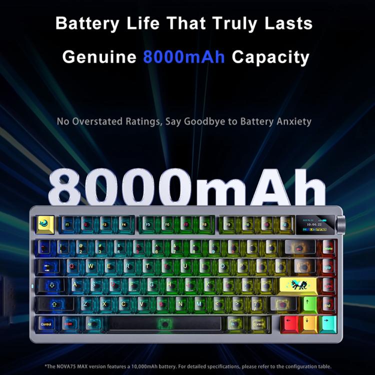AULA nova75 Smart Display Tri-Mode RGB Customizable Gaming Mechanical Keyboard — view 16