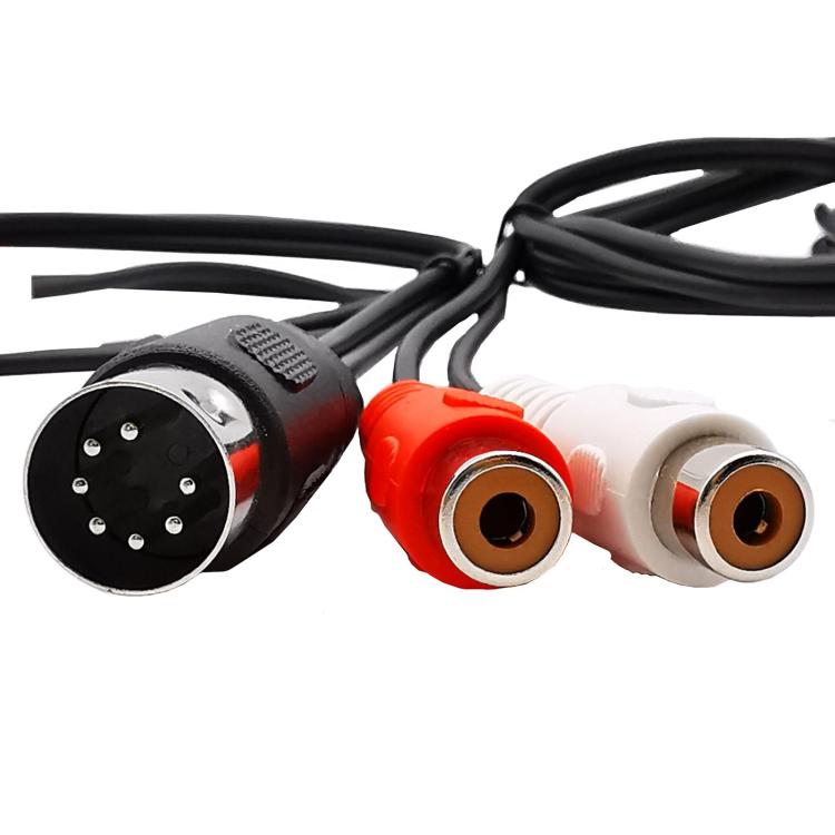 7-Pin DIN Male MIDI to Dual RCA Female Plug Audio Cable — view 6