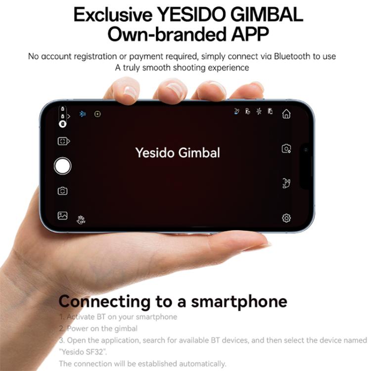 Yesido SF32 Telescopic 3-Axis Gimbal Selfie Stick — view 13