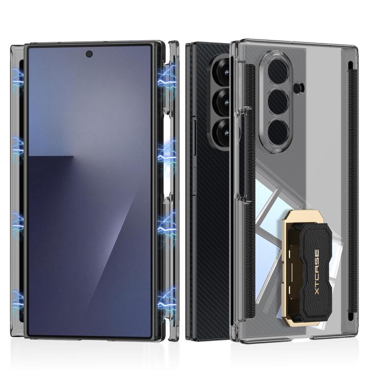 GKK Double Magnetic Hinge Folding Full Coverage Phone Case with Supercar Wristband Rotating Holder