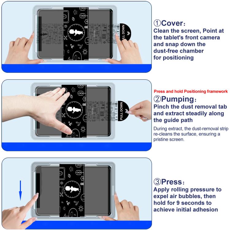 imak Dust-free Chamber Locator Tablet Tempered Glass Film