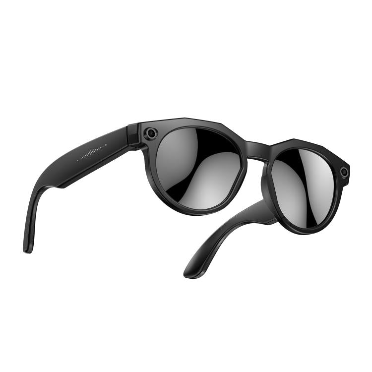 W611Pro Smart AI Glasses 8MP Camera, WIFI, AI Translation — Black Frame Purple Coated Lens