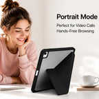 XDcase Rice Grain Texture Y-fold Holder Smart Tablet Leather Case with Pen Slot