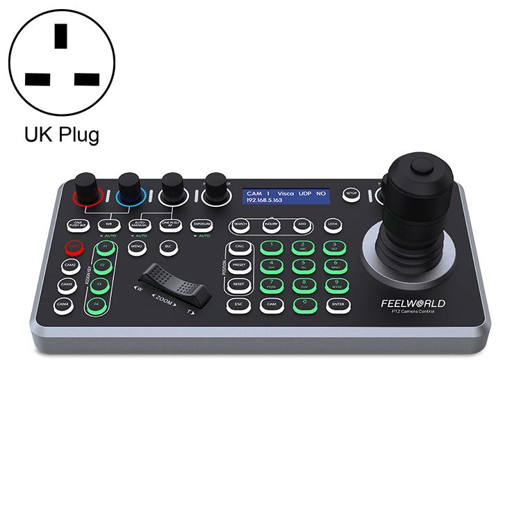 FEELWORLD KBC20 NDI PTZ Camera Controller Joystick Keyboard Control Multiple Control Protocol PoE Supported — US Plug