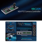 FEELWORLD KBC20N NDI PTZ Camera Controller Joystick Keyboard Control Multiple Control Protocol PoE Supported — view 6