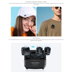 FEELWORLD LM1 Wireless Lavalier Microphone for Phone Computer Camera, 2TX + 1RX + Charging Case — view 6