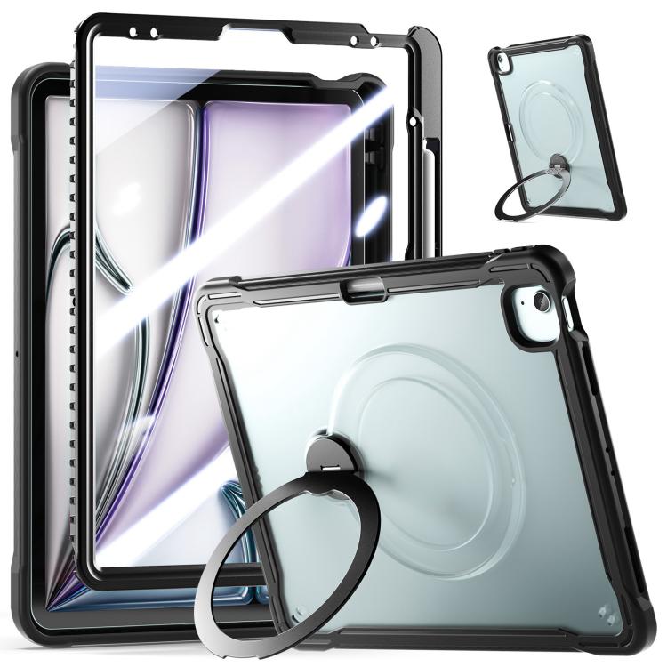 Powerful Sailor Metal Holder Hybrid Tablet Case with Strap & Glass Film