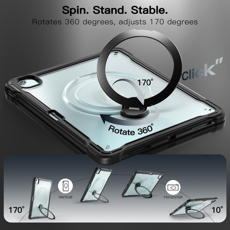 Powerful Sailor Metal Holder Hybrid Tablet Case with Strap & Glass Film