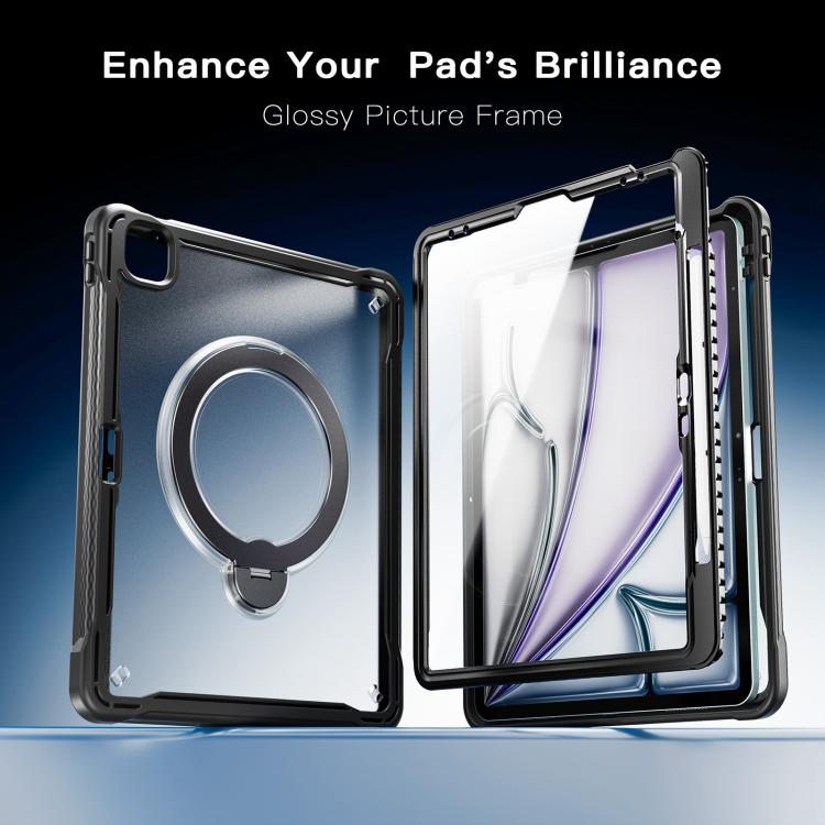 Powerful Sailor Metal Holder Hybrid Tablet Case with Strap & Glass Film